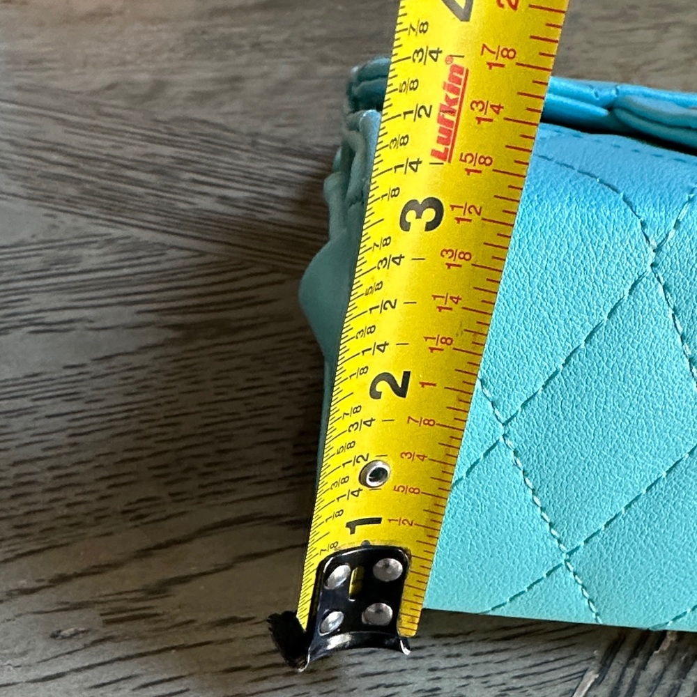 Aqua Quilted Small Handbag - Picture 9 of 12
